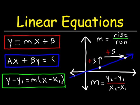 What is M in a linear equation?