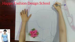 တဆက်တည်းလည်ထောင် patternဆွဲနည်း-Sewing And Pattern Youtube Myanmar