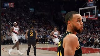 Steph Curry Watches Jordan Poole Pull A Klay Thompson With Klay Playing! Warriors Vs Blazers| FERRO