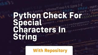 python check for special characters in string