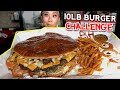 MASSIVE 10LB BURGER EATING CHALLENGE at Aljoom's BBQ in Michigan!!! #RainaisCrazy