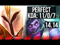 KAYLE vs DR. MUNDO (TOP) | 11/0/7, Rank 7 Kayle, 6 solo kills, Legendary | EUW Challenger | 14.14