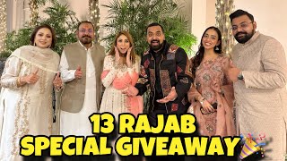 Rajab Bhai Ky Ghar Alam Kushai 😭♥️ || 13 Rajab Giveaway Ki Announcement 😍