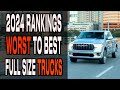 Worst to Best: 2024 Full Size Trucks Ranked