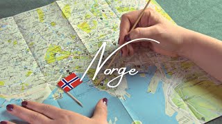 ASMR Norway \u0026 Oslo 🇳🇴 soft spoken map-tracing to help you sleep