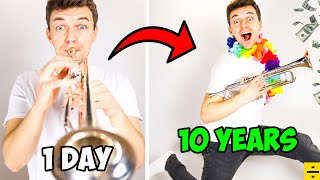 1 Day vs 10 Years of Youtube Trumpet Player