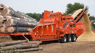 Dangerous Fastest Wood Chipper Machines Technology, Incredible Tree Shredder Working and Woodworking