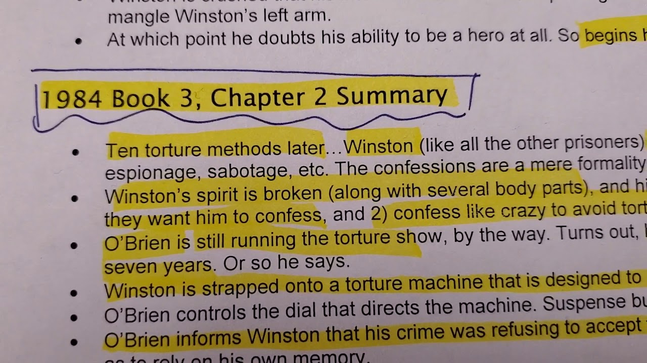 1984 Book 3 Summary Ch 1-3 By Mrs. G - YouTube