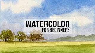Try Painting your FIRST WATERCOLOR landscape and sky