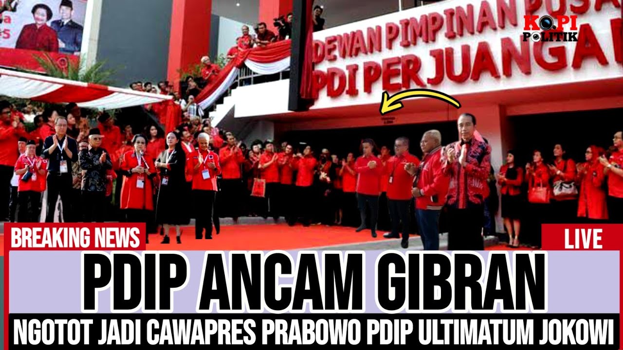 NGOTOT JADI CAWAPRES PRABOWO !! PDIP ANCAM PECAT GIBRAN DAN JOKOWI ...