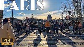 [Paris France 4K HDR Walking Tour] Sunny Day Walk in Central Paris 23/February/2025