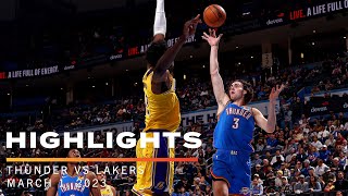 OKC Thunder vs Los Angeles Lakers | Game Highlights | March 1, 2023