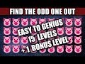 Find The Odd One Out Animals (3 x Easy Medium Hard Extreme Genius)