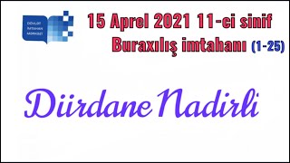 15 aprel 2021 11 ci sinif Buraxilis imtahani Riyaziyyat (1-25)