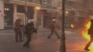 Olympiakos Volos football fans riot in Greece