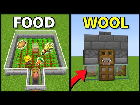 Minecraft 3 Simple Automatic Farms Youtube