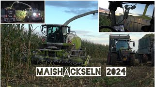 BIS IN DIE NACHT - Maishäcksel-Action mit Claas Jaguar GreenEye - Lohnunternehmen Kellner - Cabview