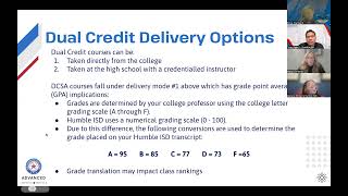 Humble ISD - Dual Credit Summer Academy 2026 ParentU