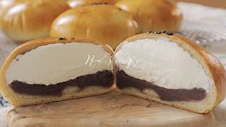 ENG) 생크림 단팥빵 만들기ㅣCream Red Bean Bread