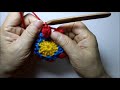 코바늘하나로 팝콘 꽃 호빵수세미 세 번째 crochet