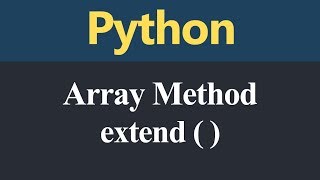 extend Method in Python (Hindi)