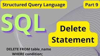 SQL DELETE Statement tutorial in Hindi@arvindprogramming