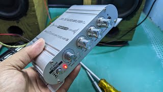 TEST REVIEW AMPLIFIER KERNDY ST-838 2.1 KELAS KAMAR 12V