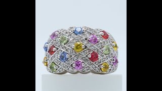 Effy Watercolors Multi Colored Sapphires Ring