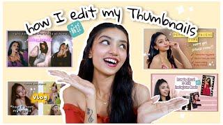 Beginner's guide to How to Edit YOUTUBE THUMBNAILS ✨using B612 | Sayani Paul ||