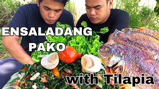 OUTDOOR COOKING | ENSALADANG PAKO with TILAPIA