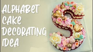 Alphabet Red Velvet Cake | Alphabet Cake Decorating Tutorial