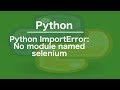 python ImportError: No module named selenium