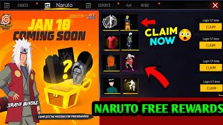 FF NARUTO EVENT FREE REWARDS | FF X NARUTO | FF NEW EVENT | FREE FIRE NEW EVENT | NARUTO X FREE FIRE