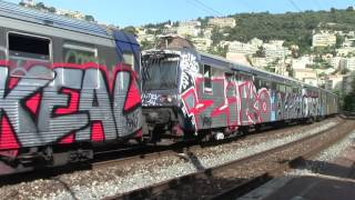 Nice Riquier HD-SNCF Ter BB22200 class no.22250+R.i.o. PACA stock depart for Menton