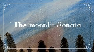 Beginners watercolor tutorial: The moonlight Sonata