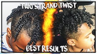 Two Strand Twist On 13 Year Old Brother's Hair | BEST RESULTS