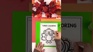 Thanksgiving turkey dot painting coloring pages for kids #kidslearning #preschool #kindergarten #art