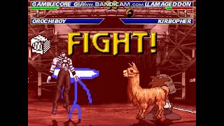 Cinderverse Mugen Battle #148 - GambleOrochi vs Llamageddon and Kirbopher