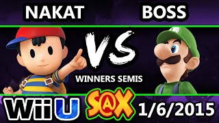 S@X - WS | Boss (Luigi) Vs. LoF | Nakat (Ness) SSB4 Winners Semis - Smash 4 Wii U