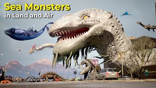 Most Famous Sea Monster Size Comparison but in Land and Air | #monster