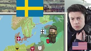 American Reacts The Animated History of Sweden