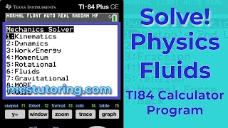 🧪 Solving Fluid Mechanics Problems TI84 Program | Hydraulics, Buoyancy & Fluid Flow #ti84programs