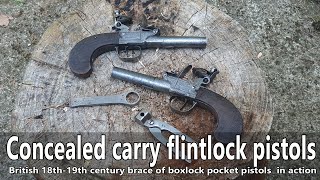 Concealed carry flintlock pistols of the late 18th century - The boxlock mechanism