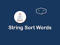 string sort words in java