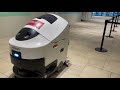 demonstration experiment of autonomous mobile cleaning robot amano japan