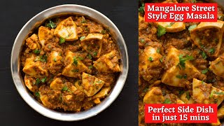 mangalore style egg masala | street style egg masala |  egg side dish | Vibha's Kitchen