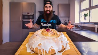 THE GIANT ICED BUN CHALLENGE | BeardMeatsFood