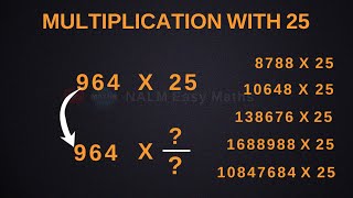Multiplication with 25 #maths #multiplicationtricks
