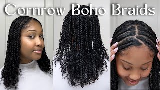 Cornrow Boho Braids Tutorial: Perfect Protective Style for Natural Hair | 4U by Tia Hair Care