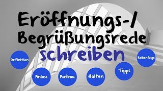 Eröffnungsrede / Begrüßungsrede [GESCHÄFTLICHE/POLITISCHE]